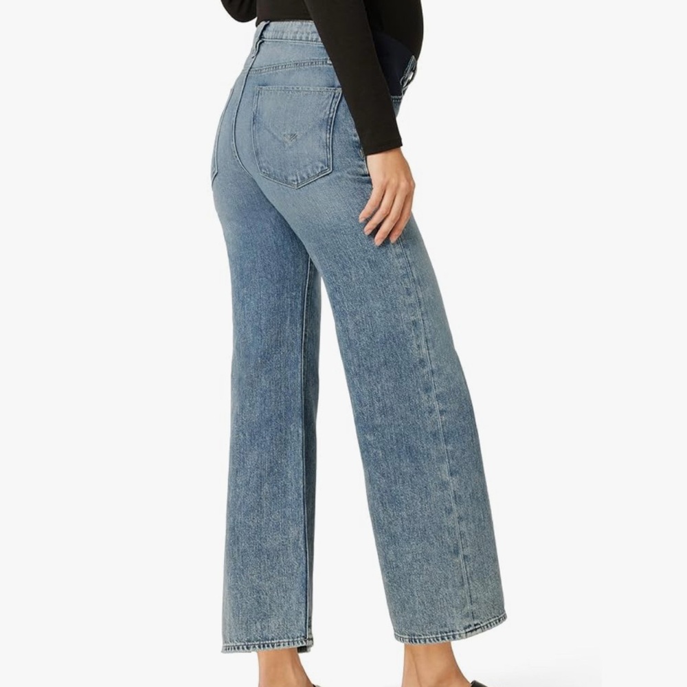 HUDSON Women's Rosie High Rise, Wide Leg Cropped Maternity Jean